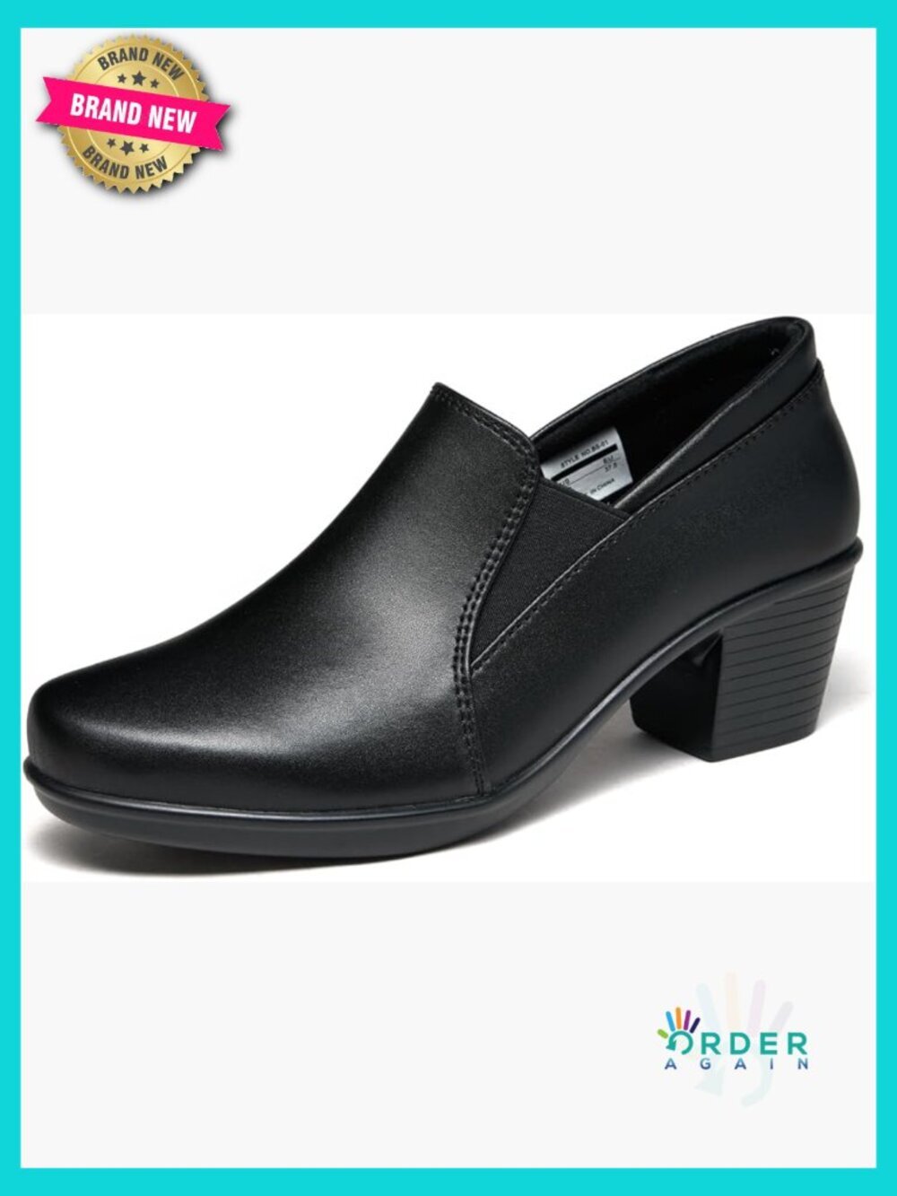 Low Chunky Heel Loafers Slip-On Pumps Comfortable Work Casual Office Business